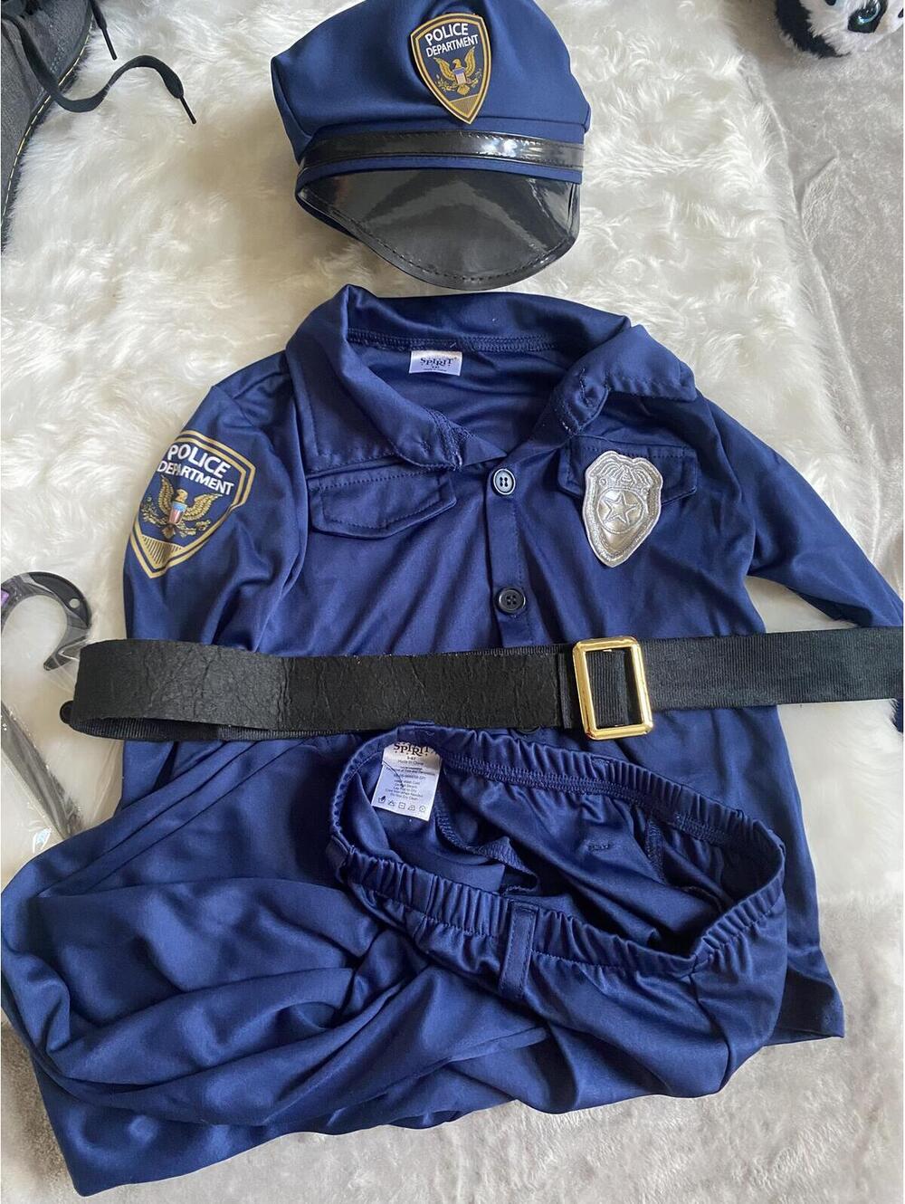 Police Officer Costume Child 5 6T Complete Uniform Set